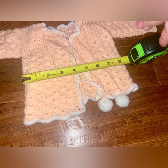 Crochet Baby Layette & Blanket Set Beanie Hat, Bonnet, Booties, Sweater homemade - Picture 10 of 16